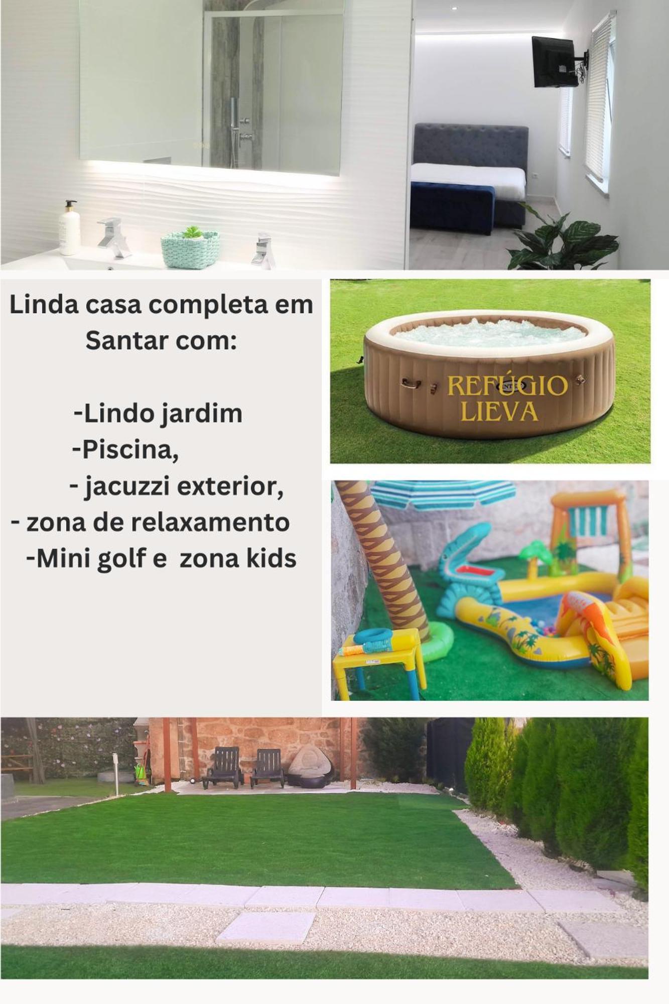 Casa Incrivel Refugio Lieva ,Piscina , Jacuzzi Exterior E Zona Kids Lägenhet Nelas Exteriör bild